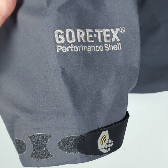 Mountain Hardwear Men's GTX Small Gray Lightweight Hooded Full-Zip Rain Jacket - Picture 6 of 16